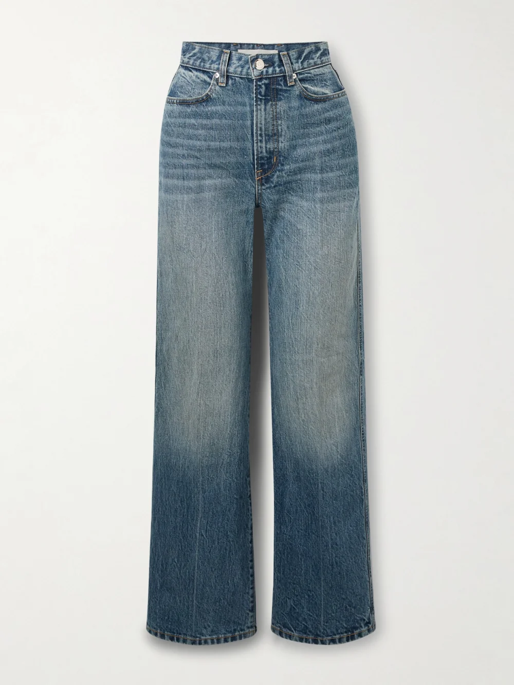 Rùadh The Quinn High-rise Straight-leg Jeans in mid denim