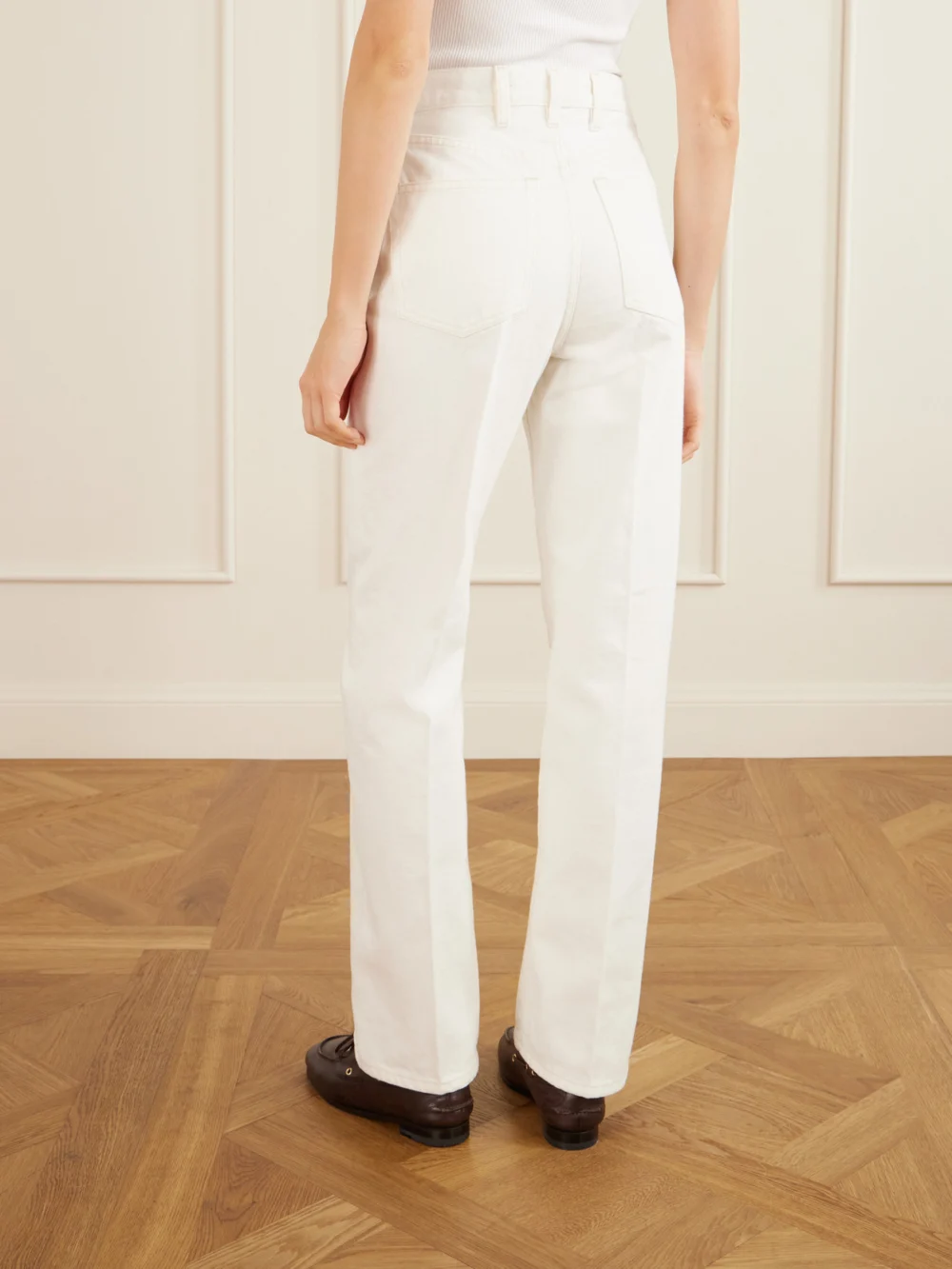 Back view of the Rùadh The Quinn Straight-leg Jeans