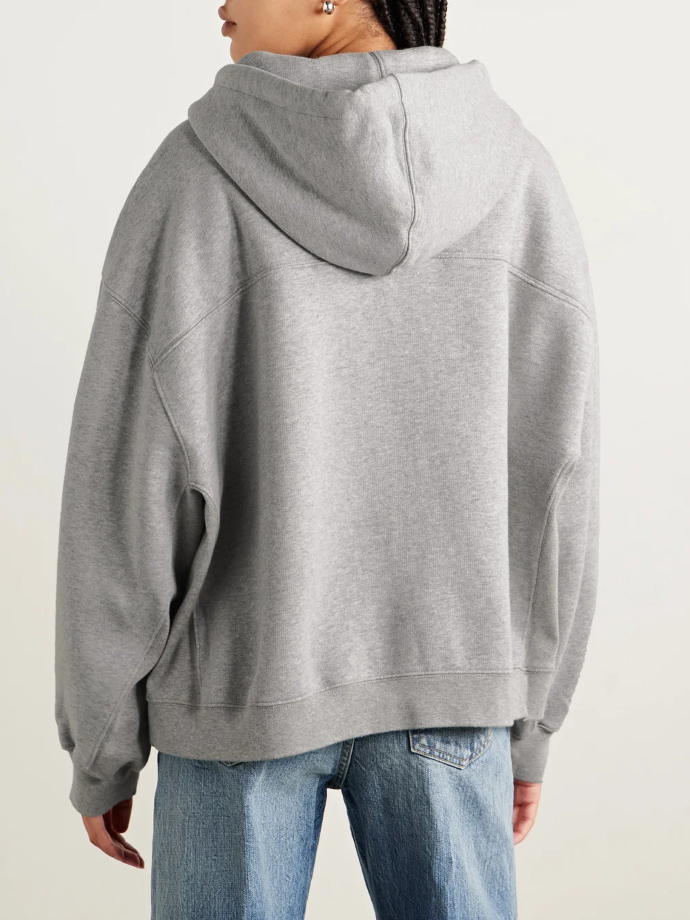 Back view of the Rùadh The Scott Organic Cotton-jersey Hoodie