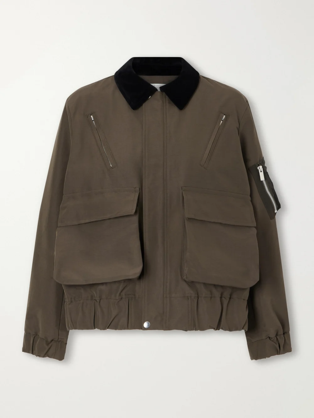 Sacai Cotton-blend Shell Jacket in brown