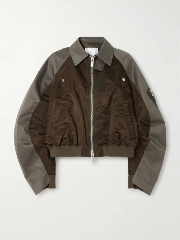 Sacai Cotton-canvas and Shell Bomber Jacket