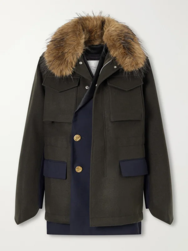 Sacai Layered Wool Coat