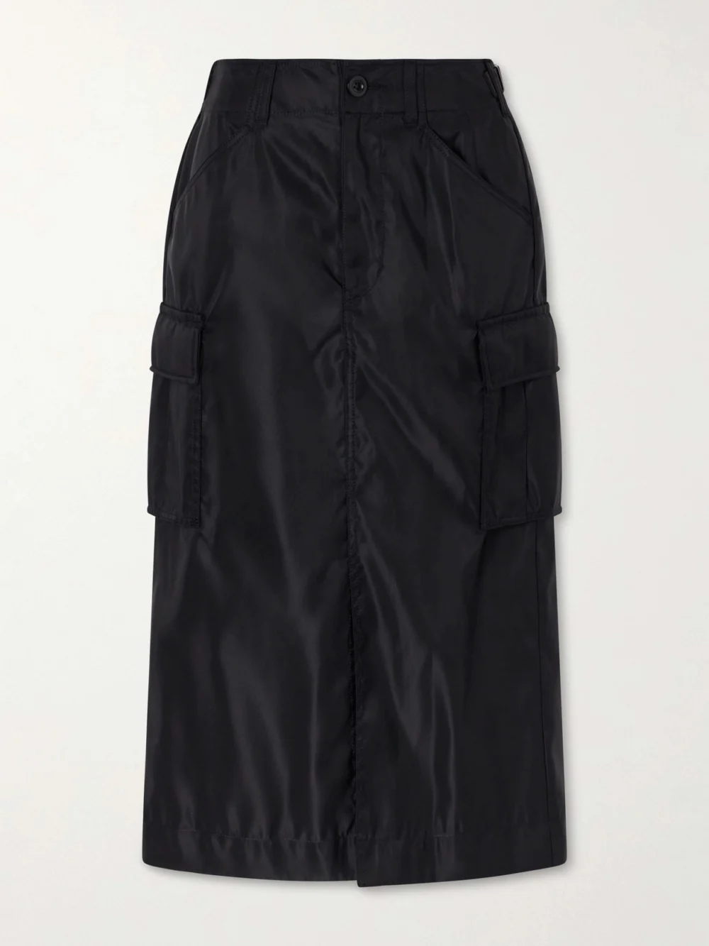 Sacai Padded Twill Midi Skirt in black