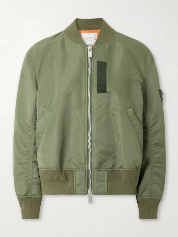 Sacai Pleated Padded Shell Bomber Jacket