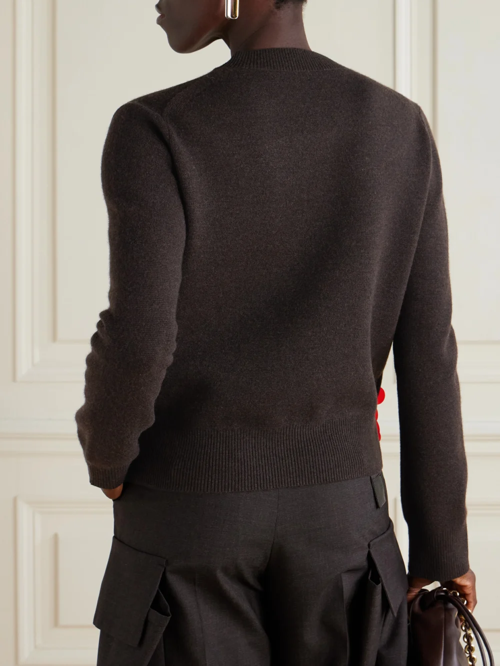 Back view of the Sacai Sequined Wool Sweater