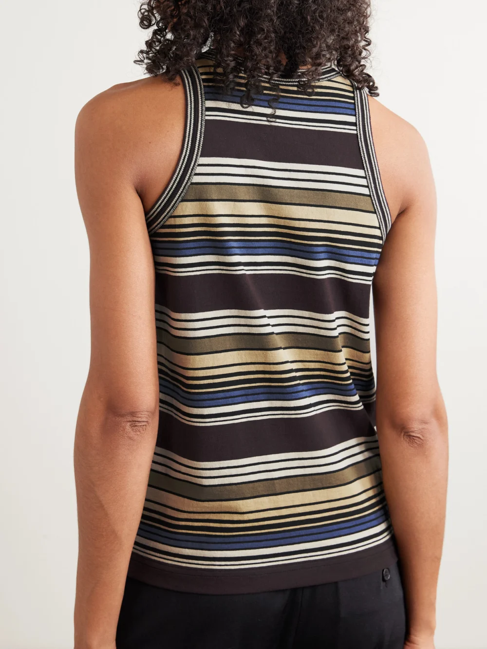 Back view of the Sacai Striped Cotton Tank