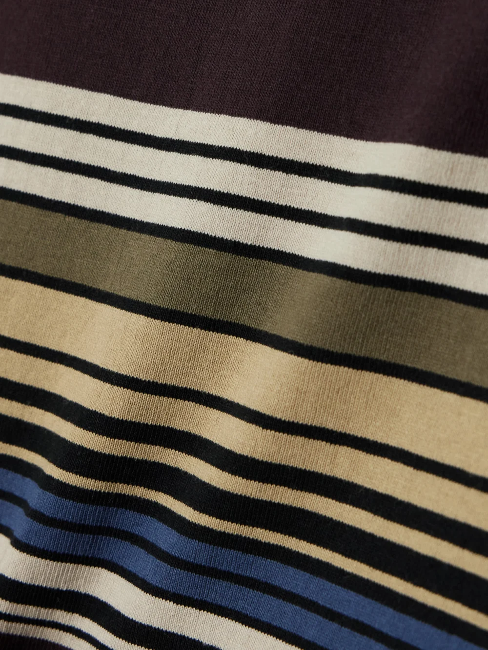 Close-up detail of the Sacai Striped Cotton Tank