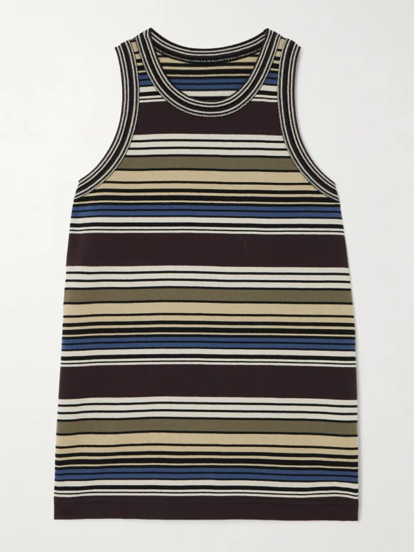 Sacai Striped Cotton Tank