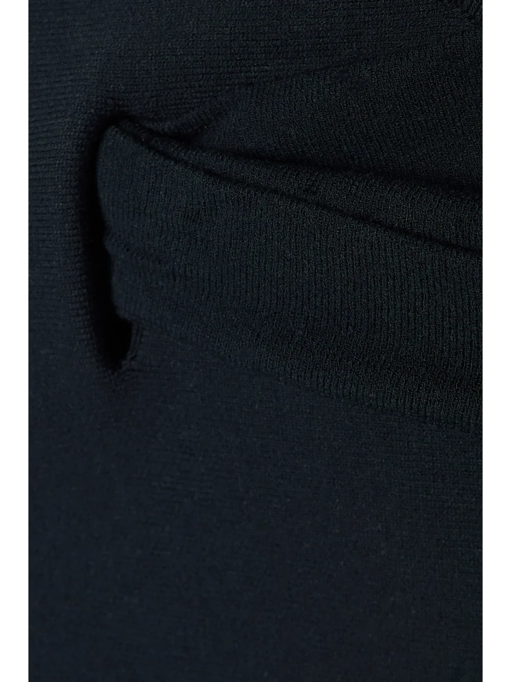 Close-up detail of the Safiyaa Nouvia Asymmetric Off-the-shoulder Stretch-ponte Midi Dress