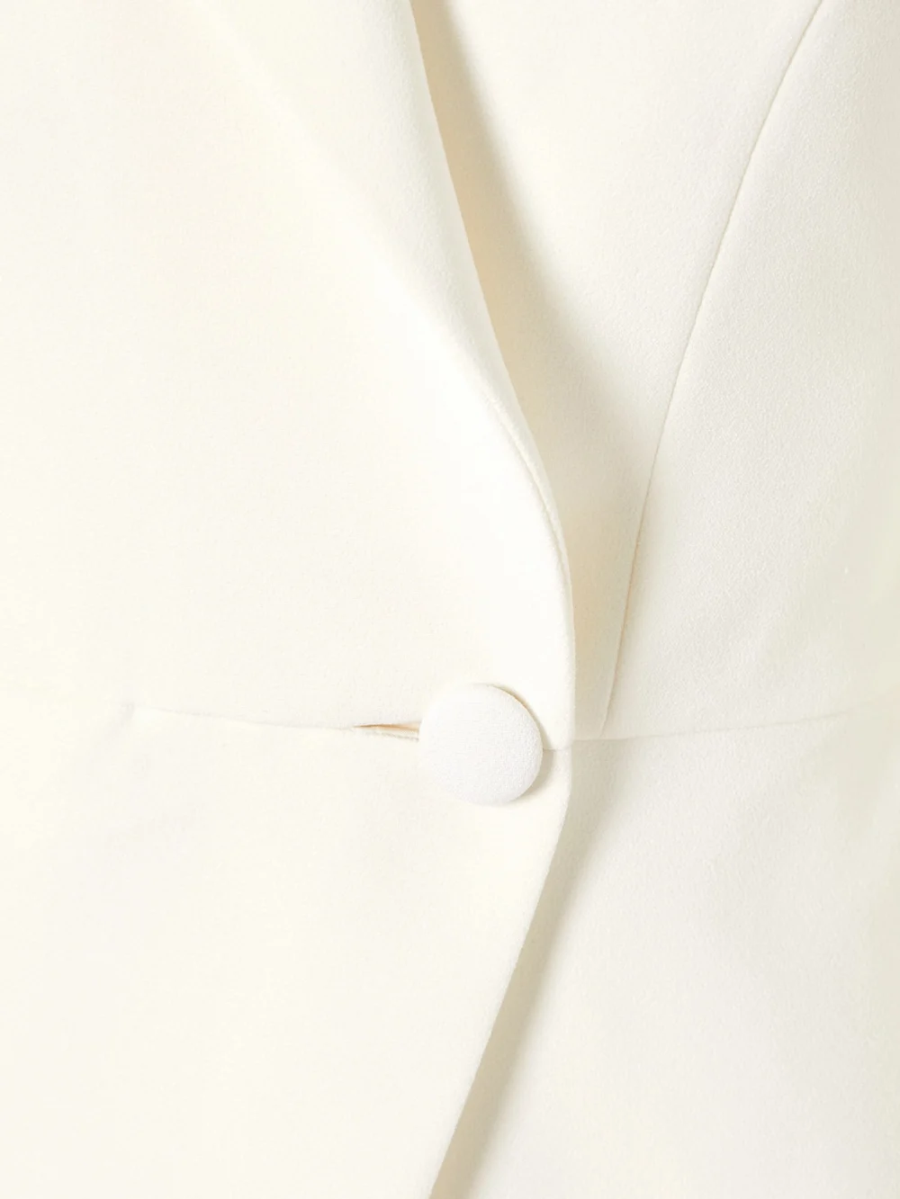 Close-up detail of the Safiyaa Trinidad Asymmetric Crepe Playsuit