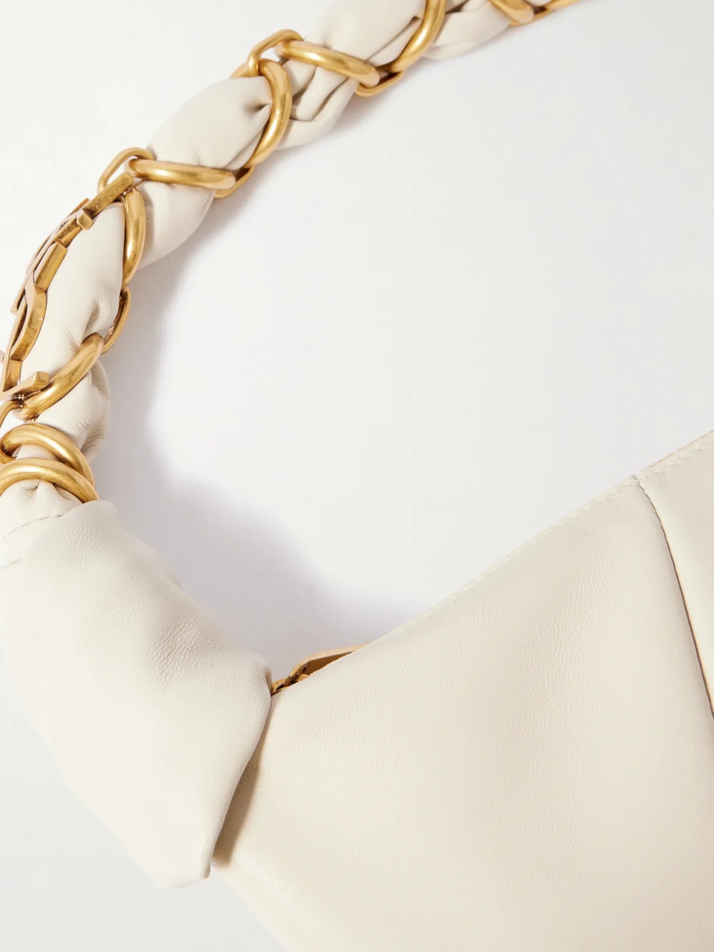 Close-up detail of the Saint Laurent Amalia Mini Leather Shoulder Bag