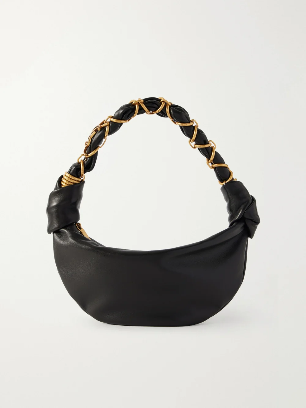 Saint Laurent Amalia Mini Leather Top-handle Bag in black