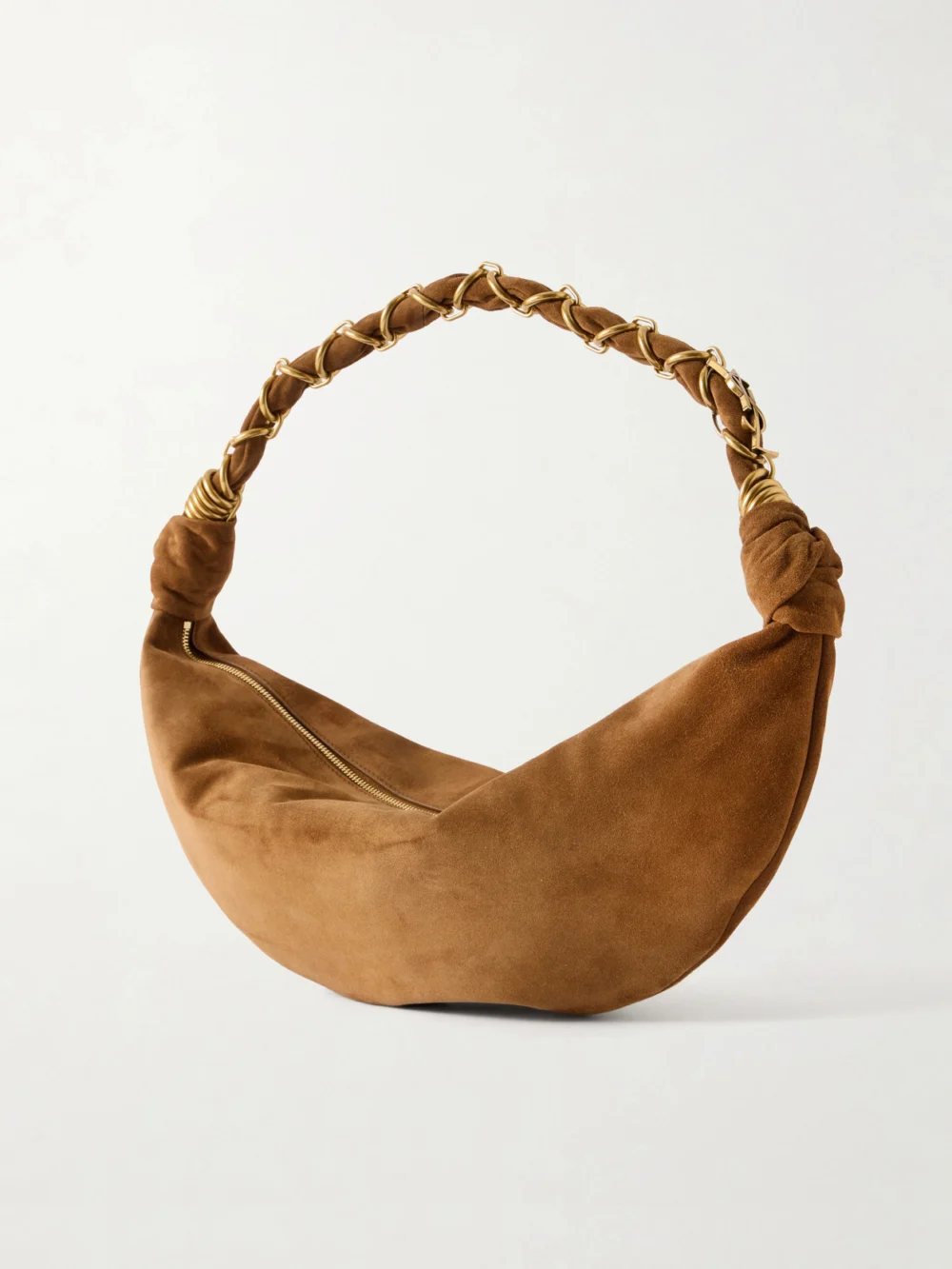 Back view of the Saint Laurent Amalia Small Suede Shoulder Bag