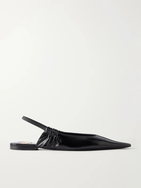 Saint Laurent Anne-marie Ruched Leather Pumps