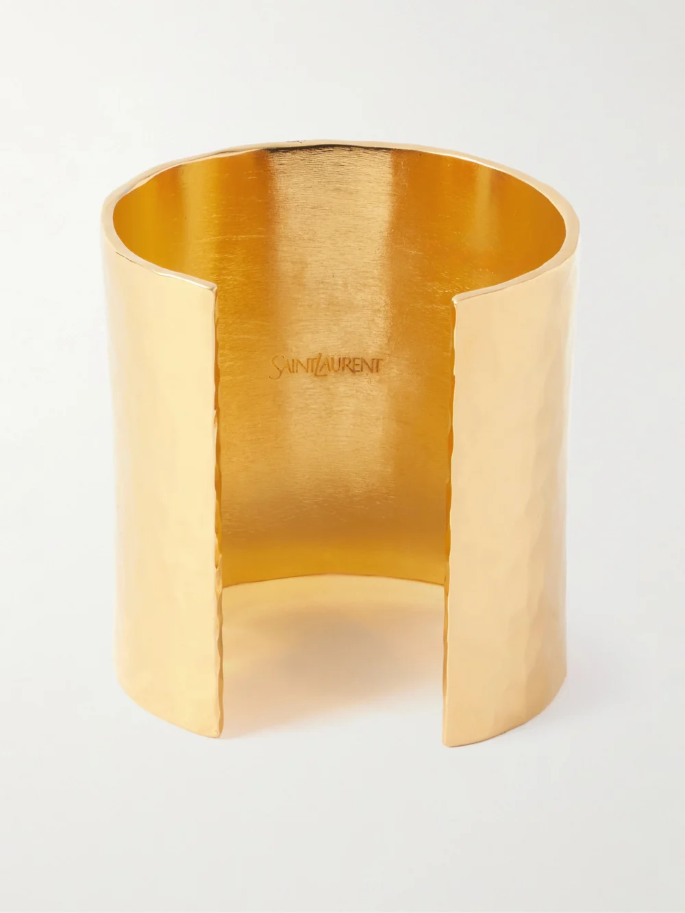 Back view of the Saint Laurent Cassandre Gold-tone Cuff