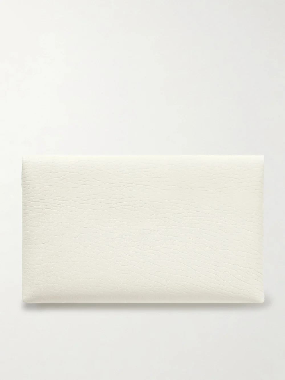 Back view of the Saint Laurent Cassandre Large Textured-leather Clutch
