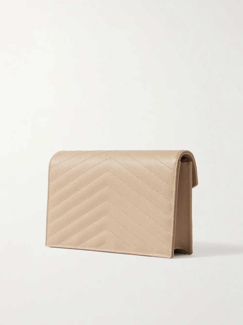 Back view of the Saint Laurent Cassandre Matelassé Textured-leather Shoulder Bag