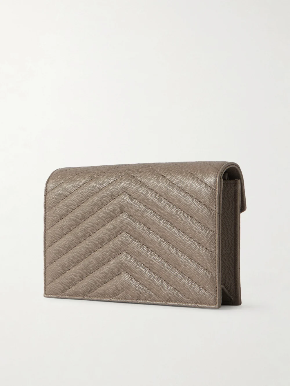 Back view of the Saint Laurent Cassandre Matelassé Textured-leather Shoulder Bag