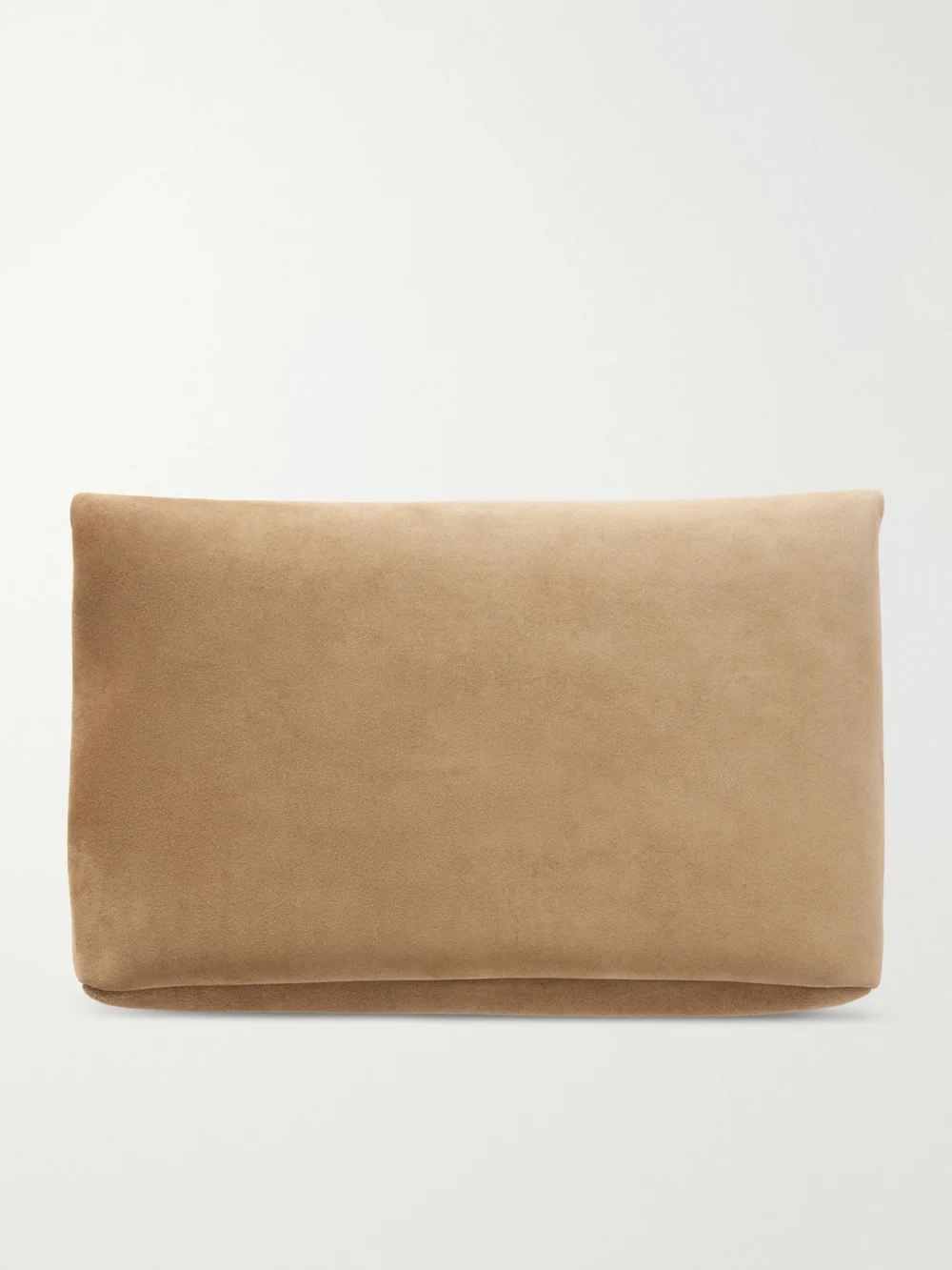 Back view of the Saint Laurent Cassandre Suede Clutch