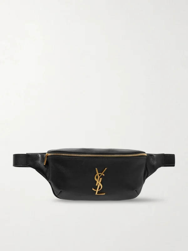 Saint Laurent Cassandre Textured-leather Belt Bag