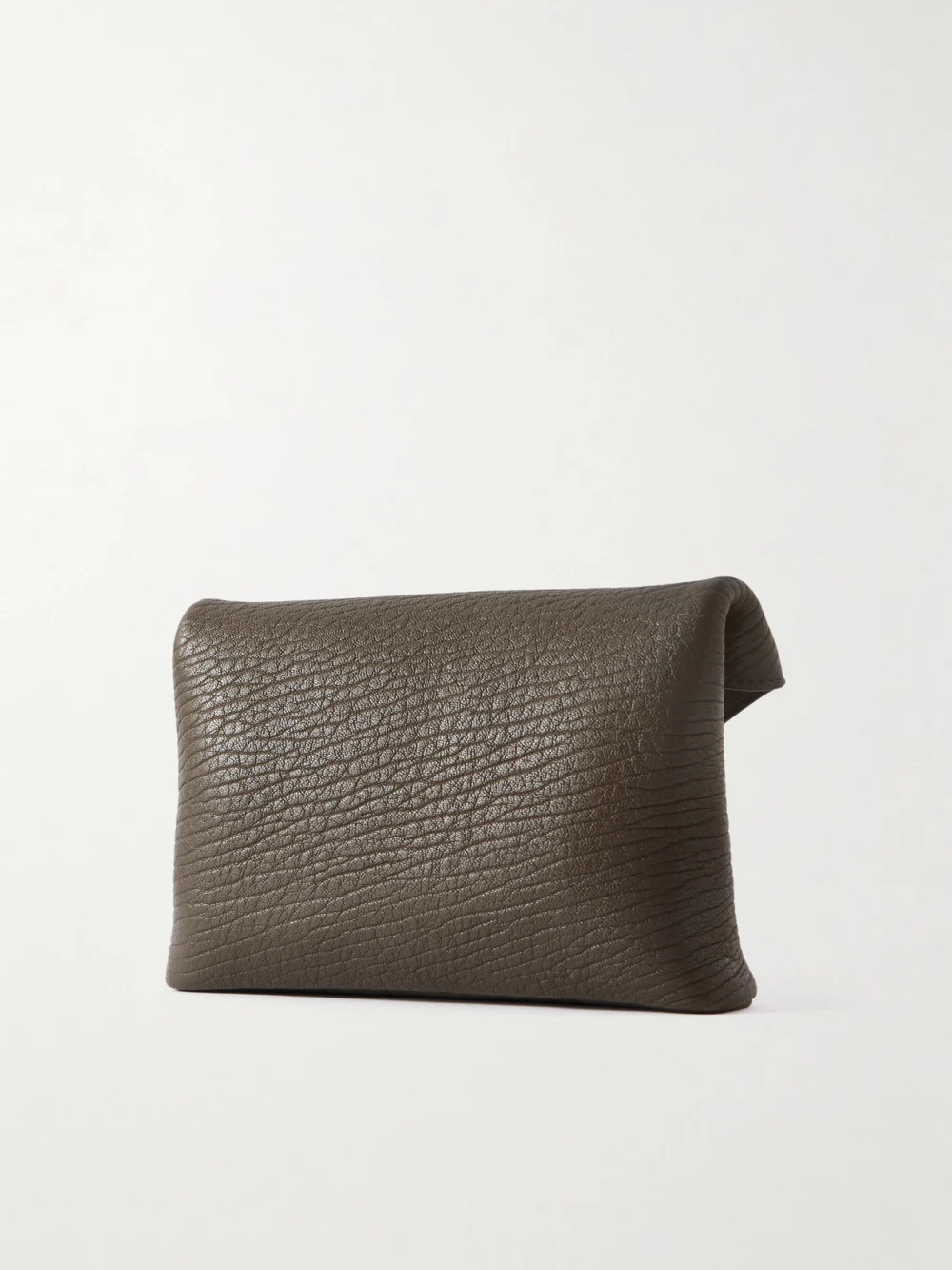 Back view of the Saint Laurent Cassandre Textured-leather Shoulder Bag