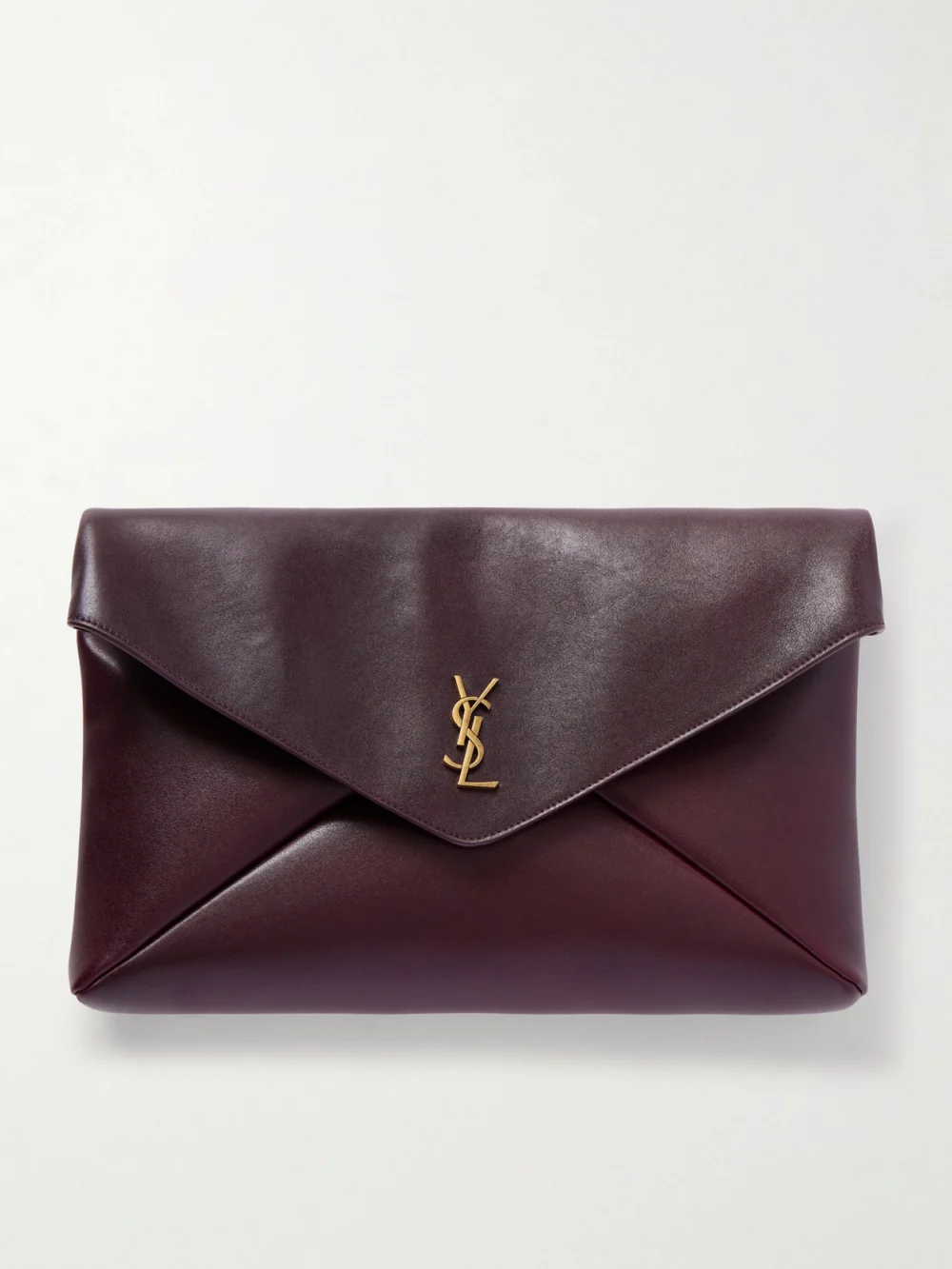Saint Laurent Cassandre Xxl Leather Shoulder Bag in burgundy