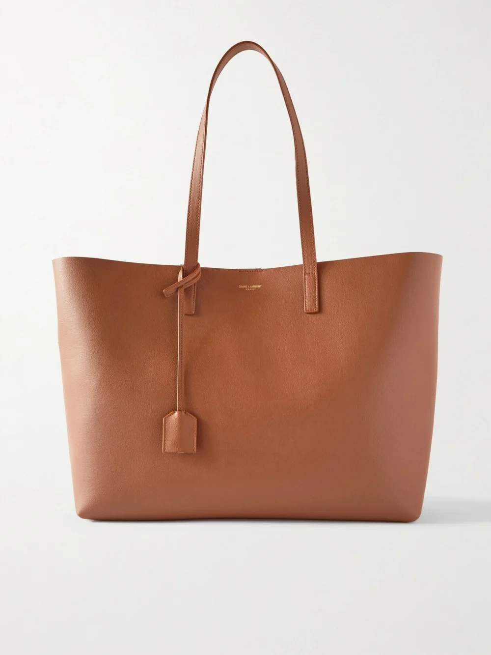 Saint Laurent East/west Leather Tote in brown
