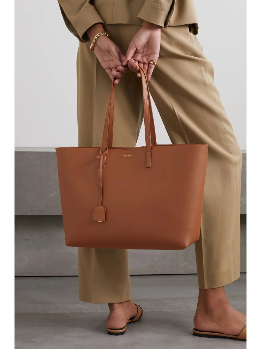 Saint Laurent East/west Leather Tote, styled view