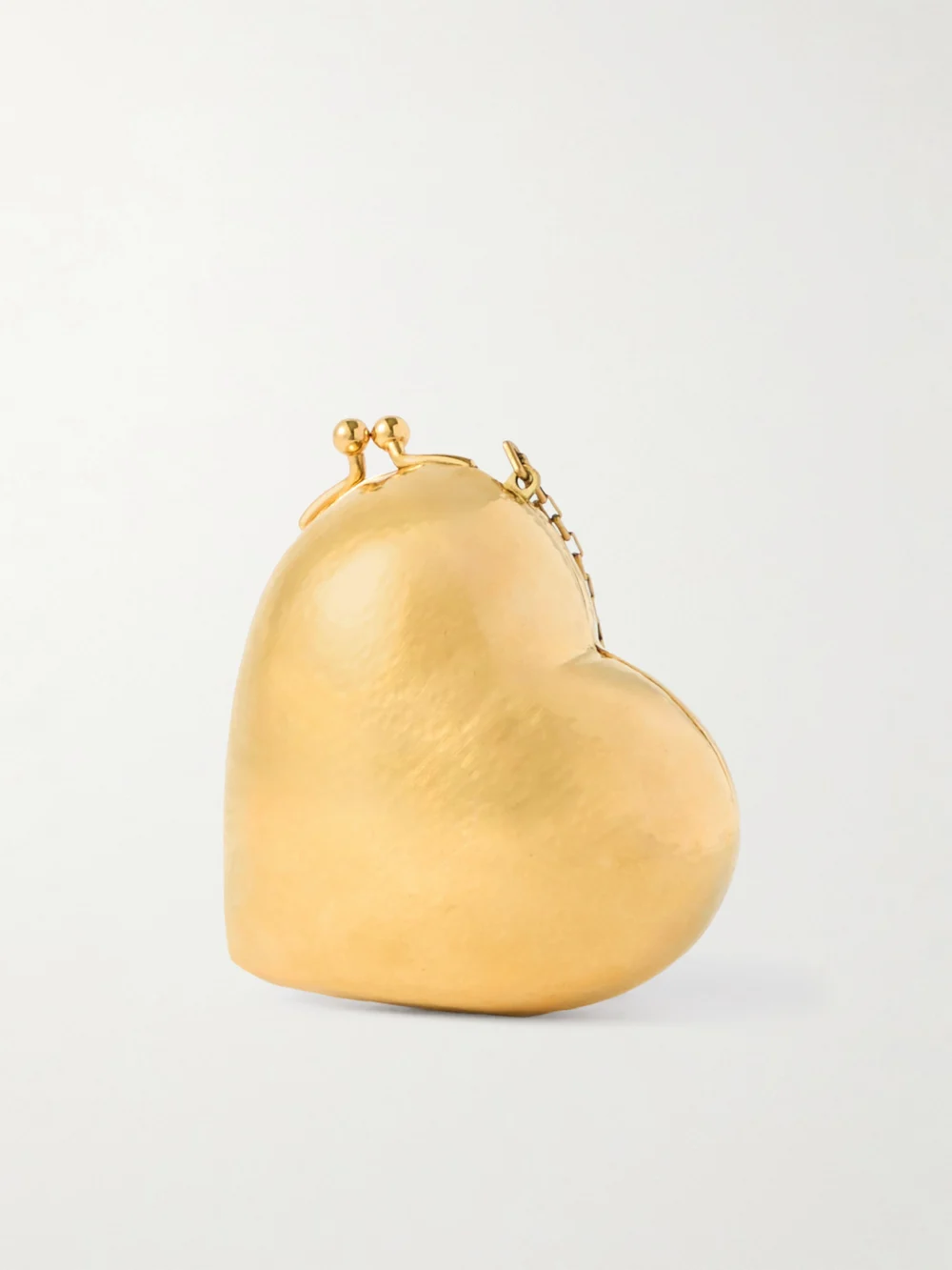Back view of the Saint Laurent Evening Gold-tone Clutch