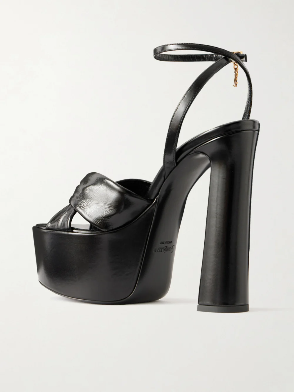 Back view of the Saint Laurent Franciane Leather Sandals