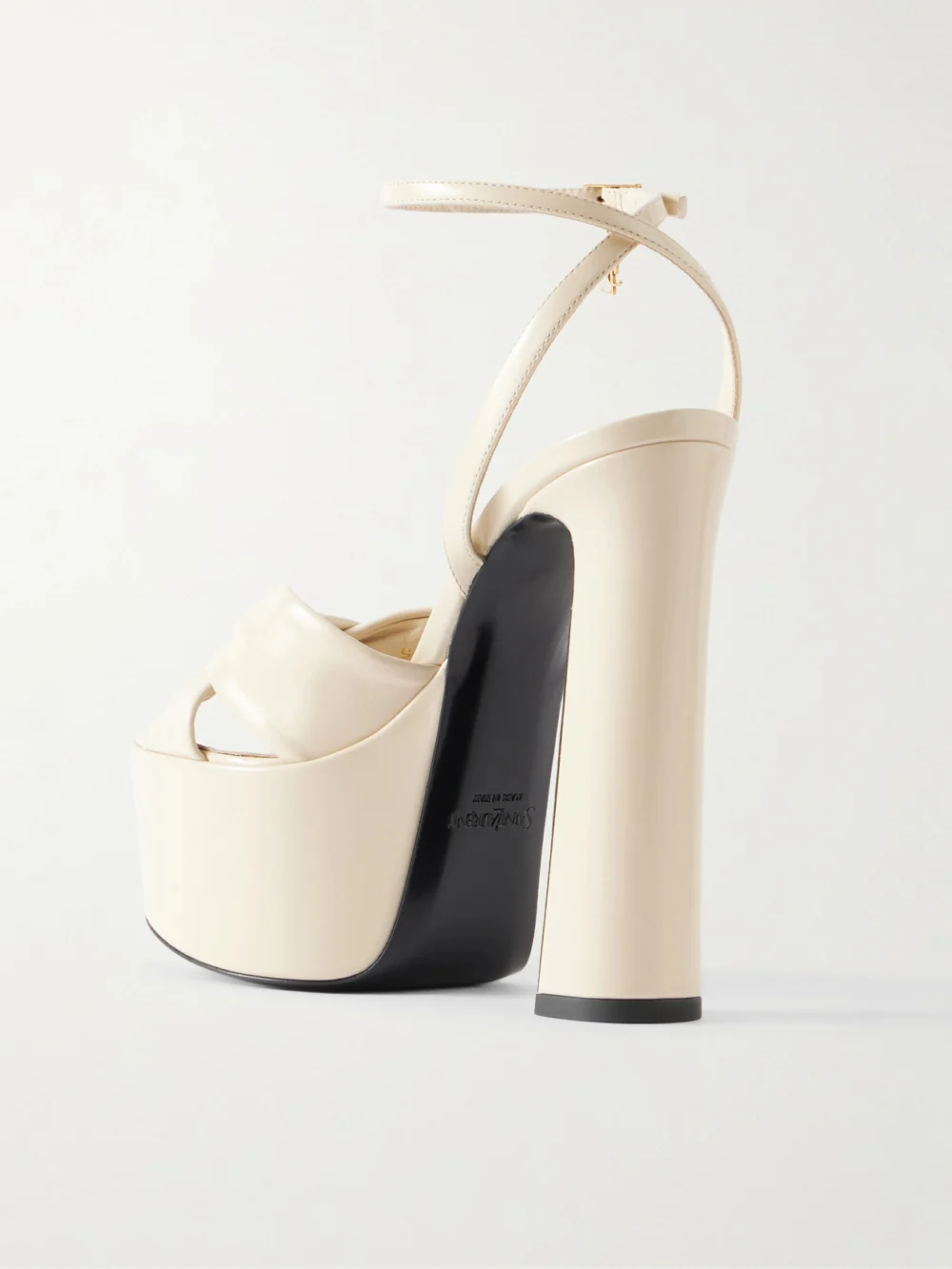 Back view of the Saint Laurent Franciane Leather Sandals