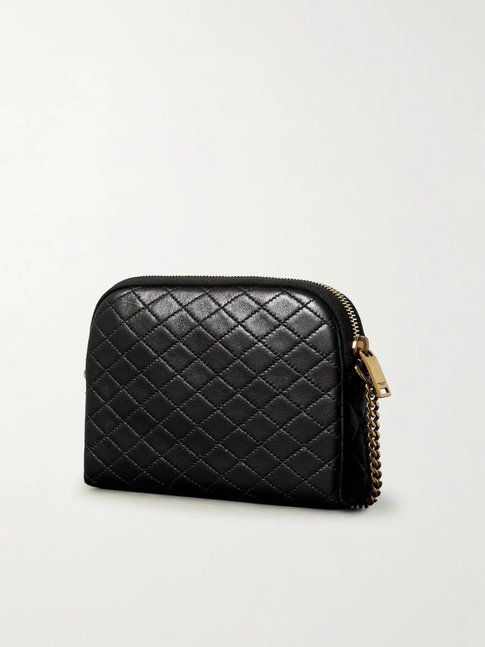 Back view of the Saint Laurent Gaby Medium Quilted Leather Shoulder Bag