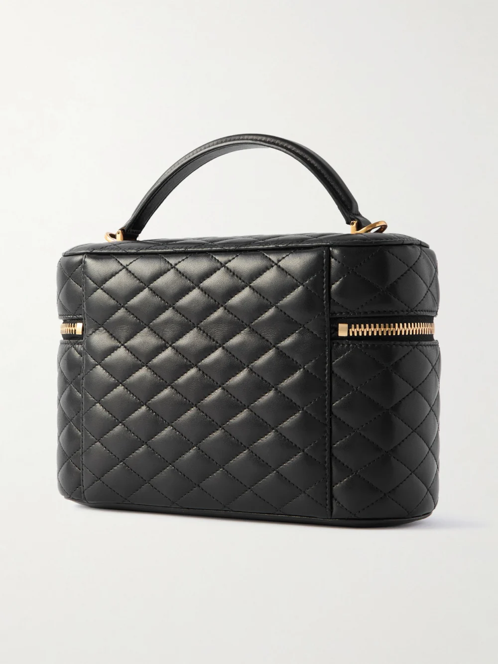 Back view of the Saint Laurent Gaby Vanity Large Quilted Leather Shoulder Bag