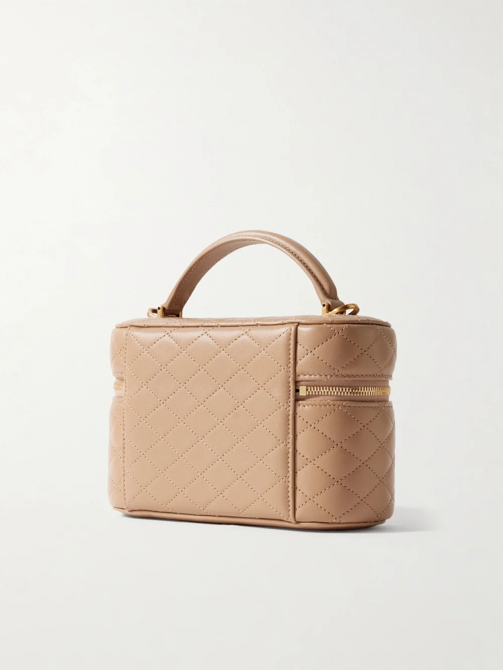 Back view of the Saint Laurent Gaby Vanity Mini Quilted Leather Top-handle Bag