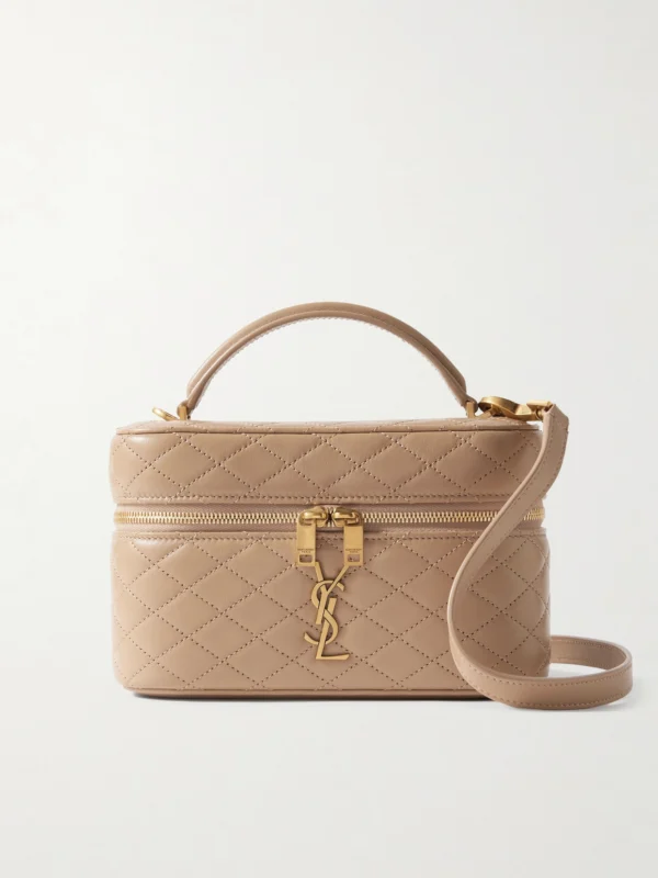 Saint Laurent Gaby Vanity Mini Quilted Leather Top-handle Bag