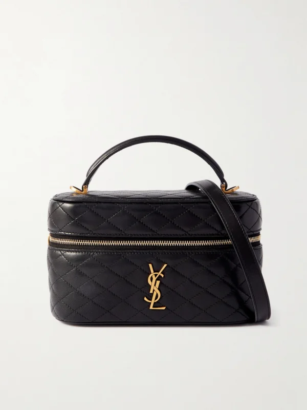 Saint Laurent Gaby Vanity Mini Quilted Leather Top-handle Bag