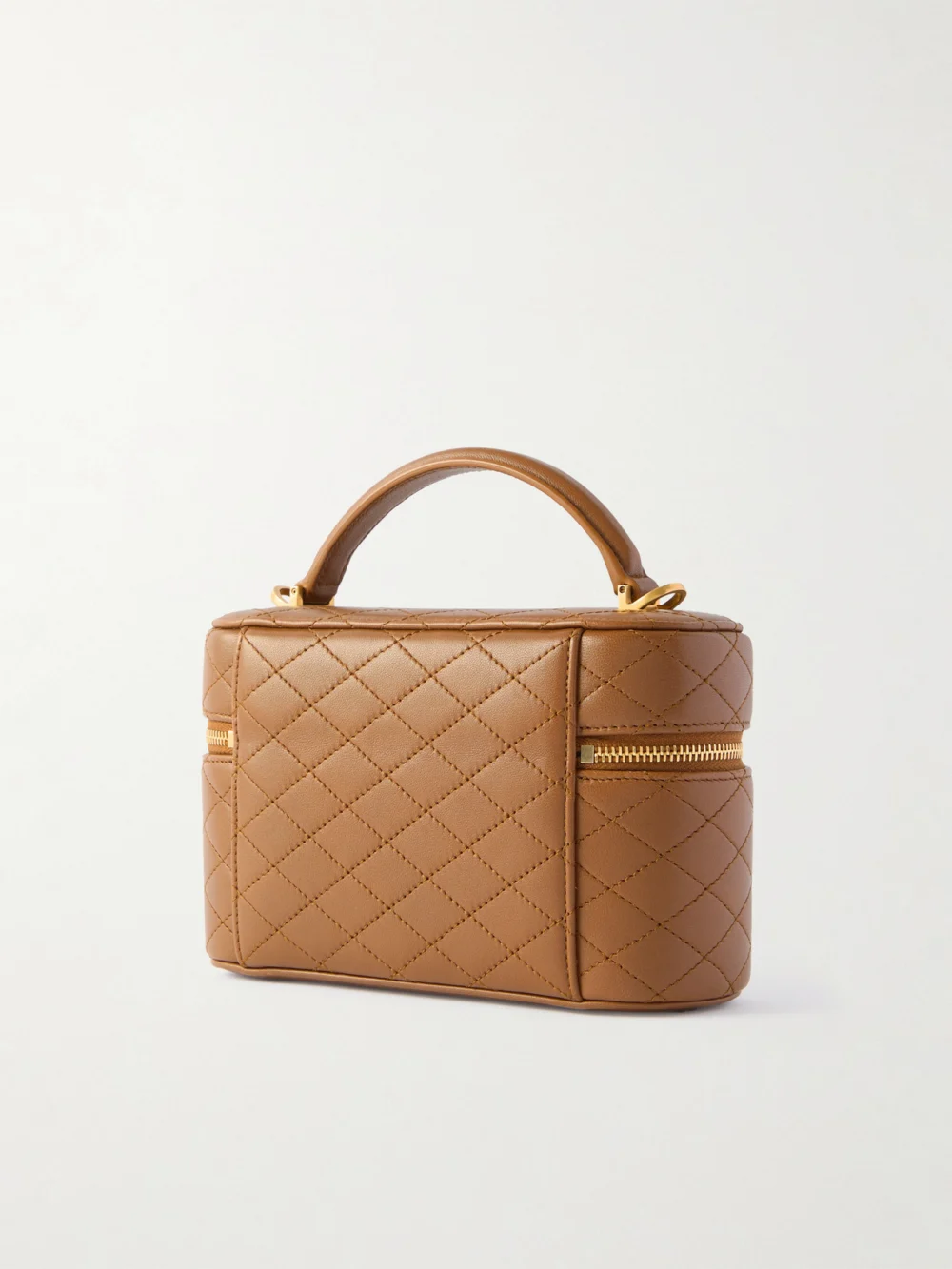 Back view of the Saint Laurent Gaby Vanity Mini Quilted Leather Top-handle Bag