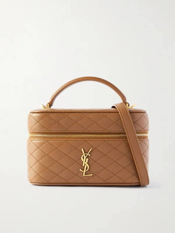 Saint Laurent Gaby Vanity Mini Quilted Leather Top-handle Bag