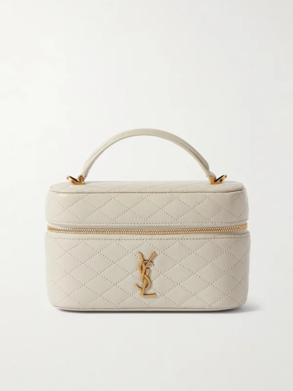 Saint Laurent Gaby Vanity Mini Quilted Leather Top-handle Bag