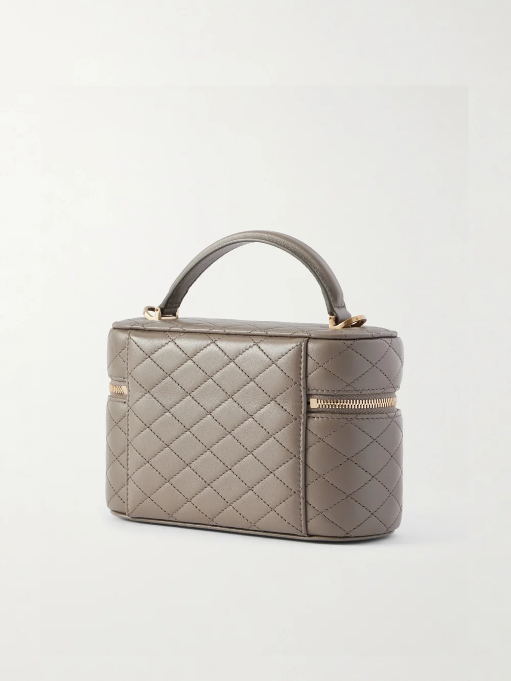 Back view of the Saint Laurent Gaby Vanity Mini Quilted Leather Top-handle Bag