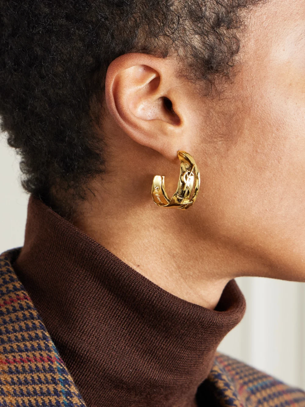 Saint Laurent Gold-tone Earrings, styled view