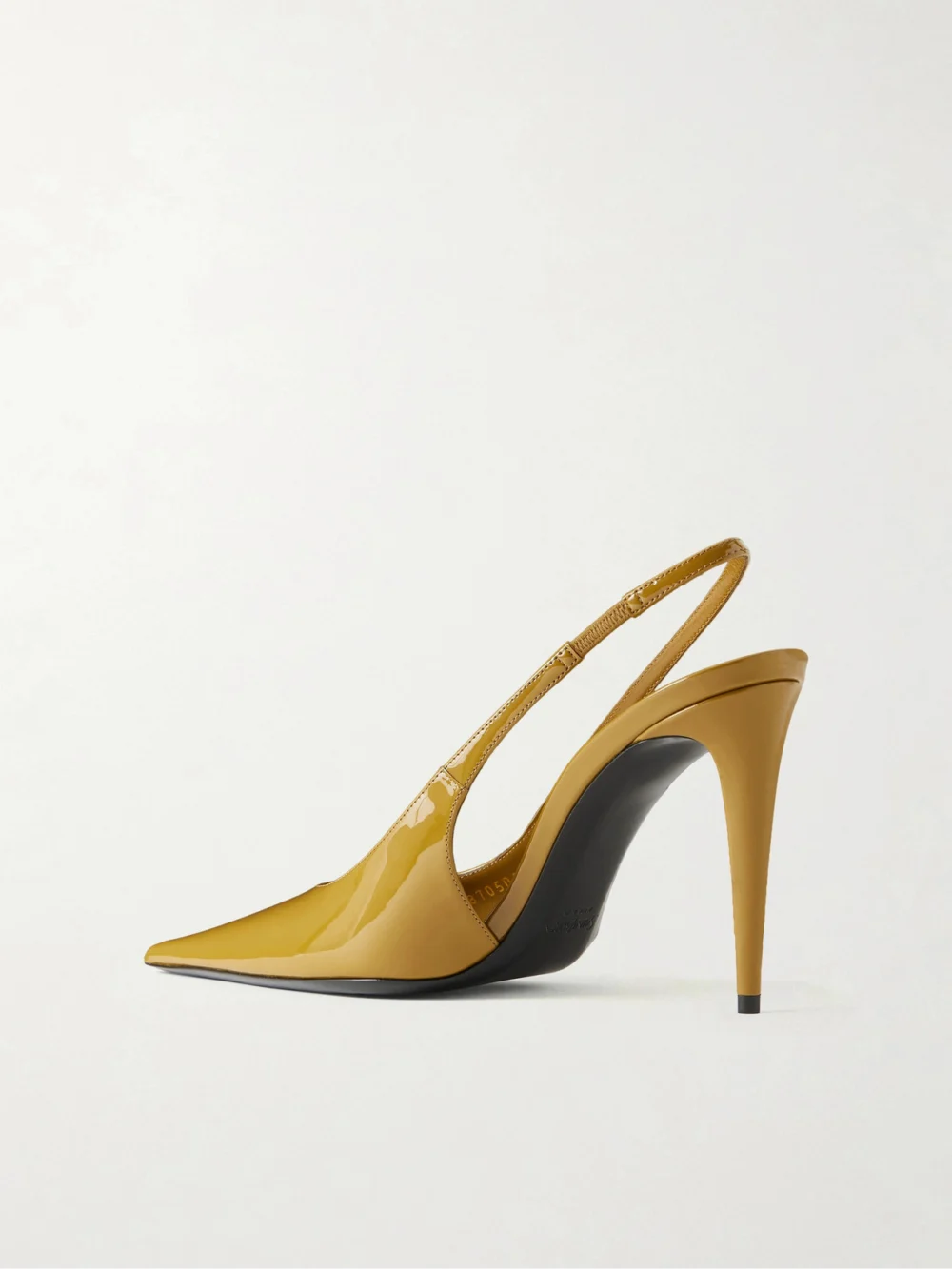 Back view of the Saint Laurent Guermantes 95 Patent-leather Slingback Pumps