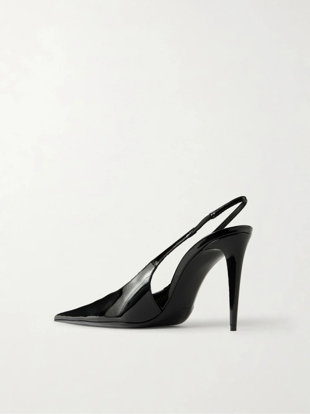 Back view of the Saint Laurent Guermantes Patent-leather Slingback Pumps