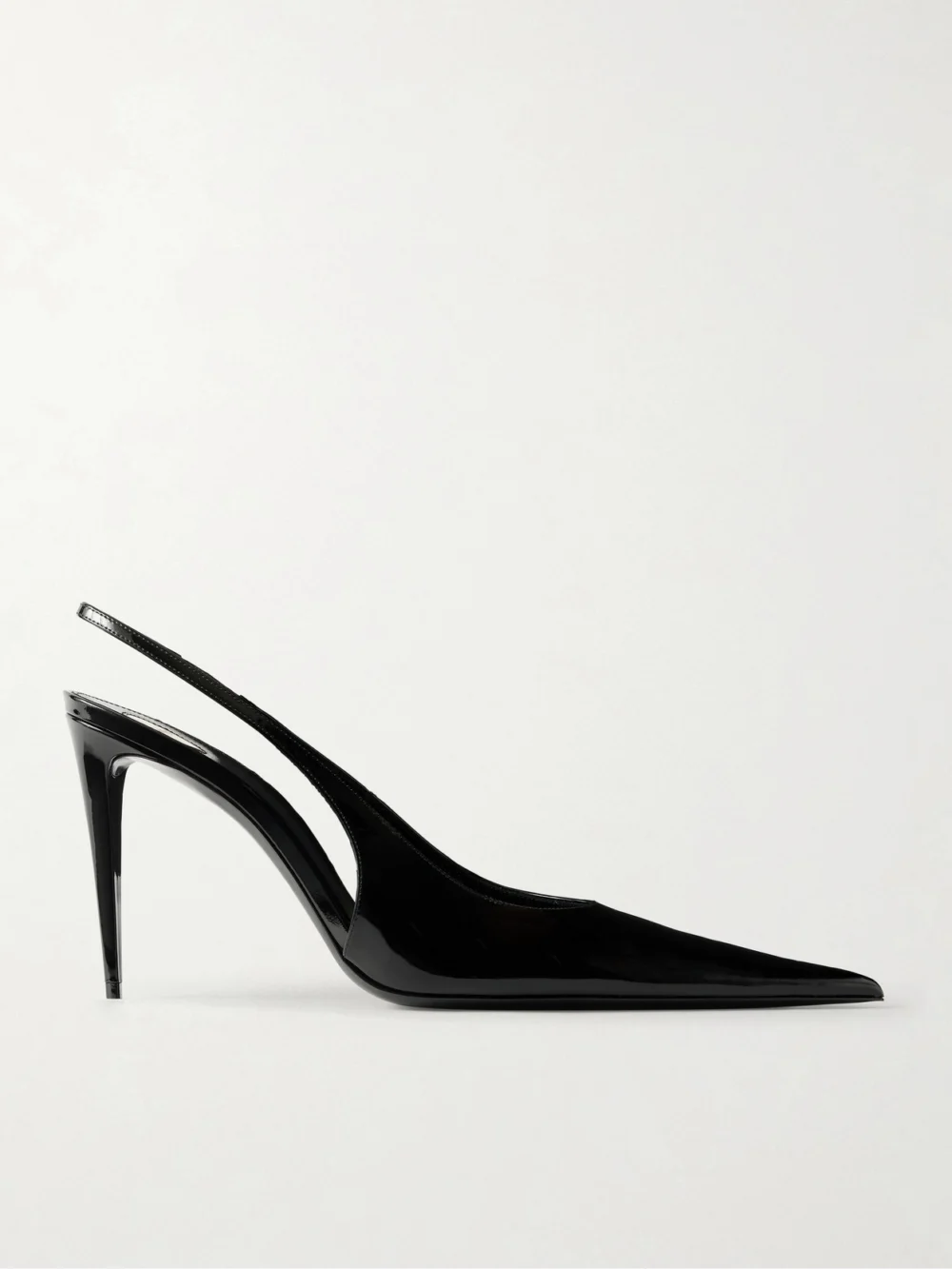 Saint Laurent Guermantes Patent-leather Slingback Pumps in black