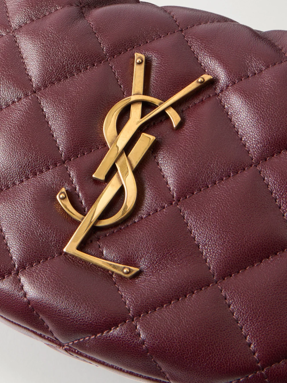 Close-up detail of the Saint Laurent Icare Matelassé Leather Tote