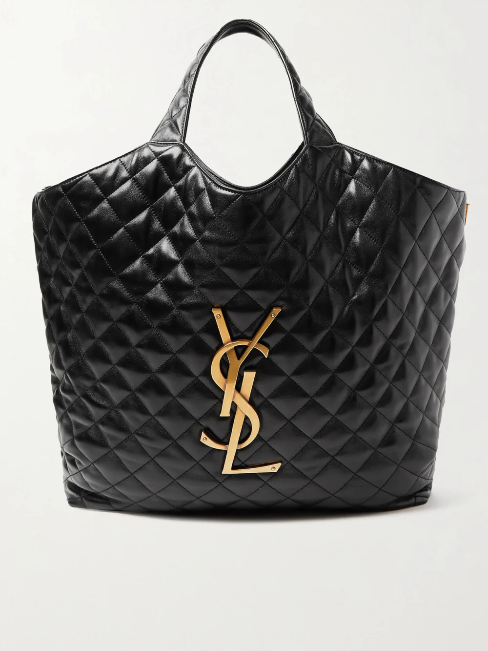 Saint Laurent Icare Maxi Matelassé Leather Tote in black