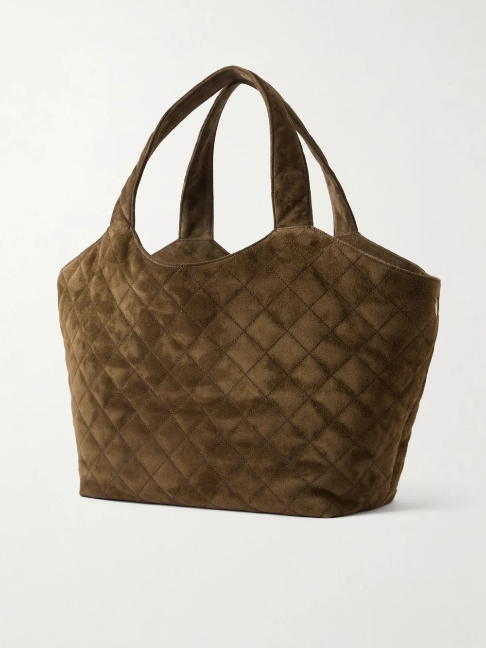 Back view of the Saint Laurent Icare Medium Matelassé Leather Tote