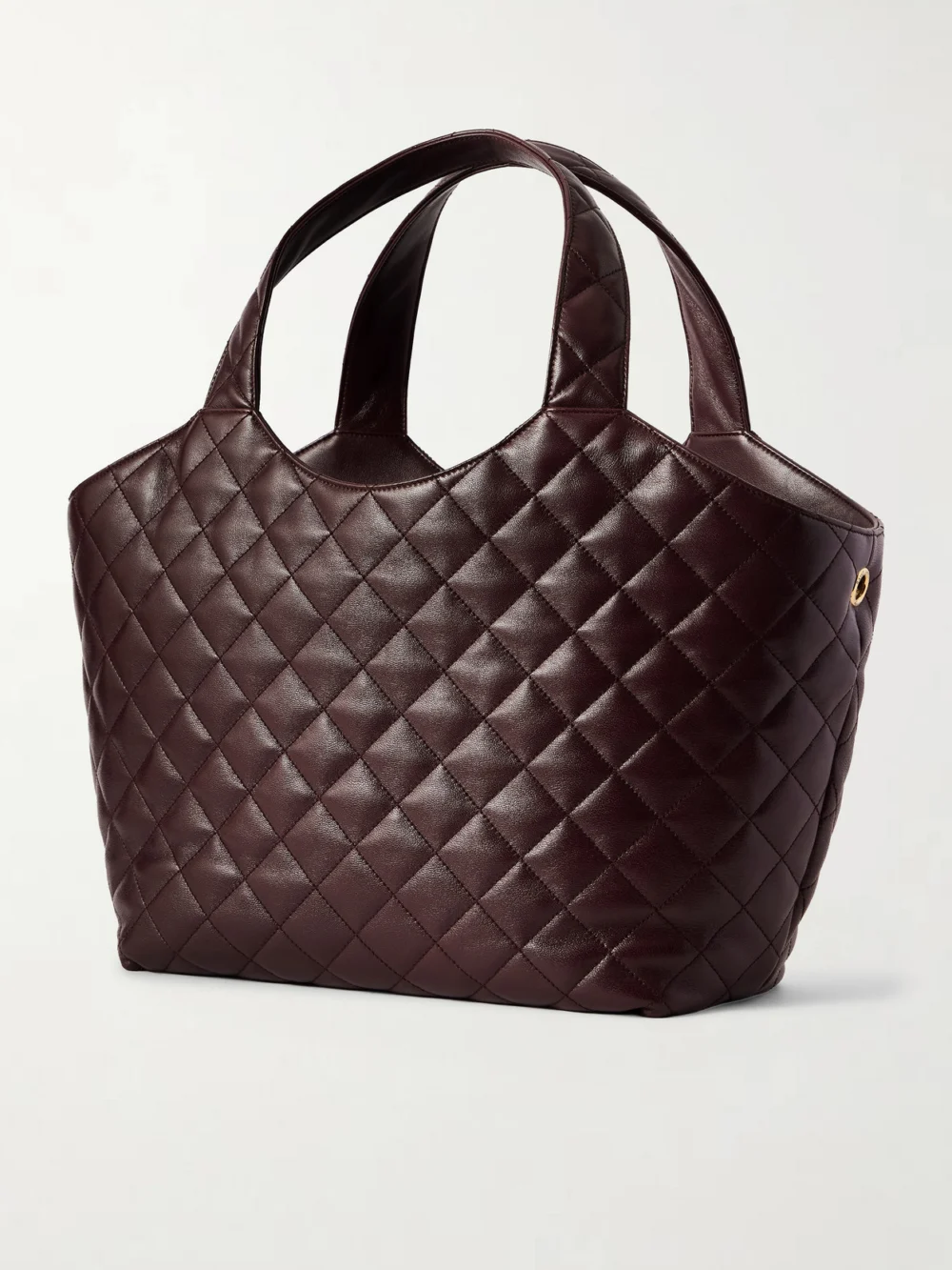 Back view of the Saint Laurent Icare Medium Matelassé Leather Tote