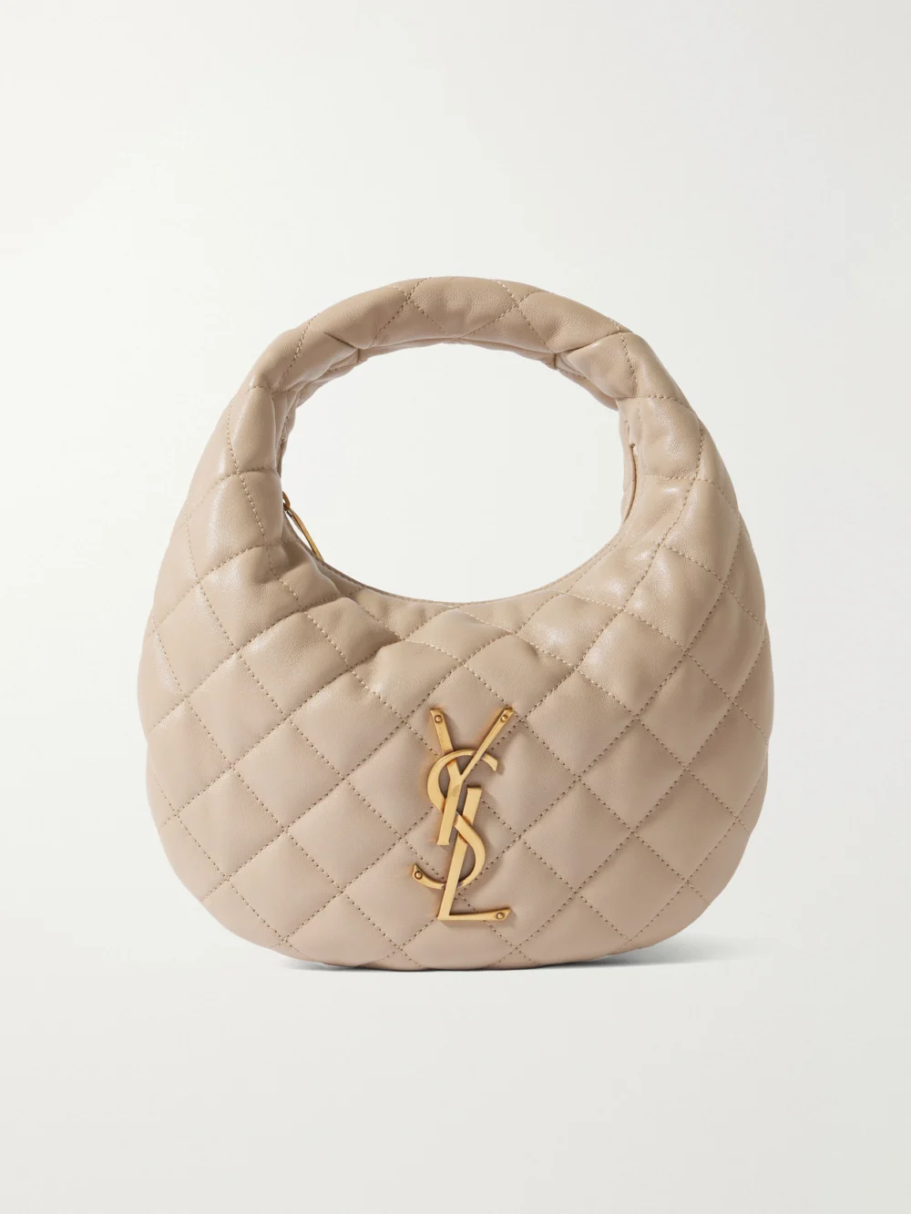Saint Laurent Icarino Matelassé Leather Tote in beige