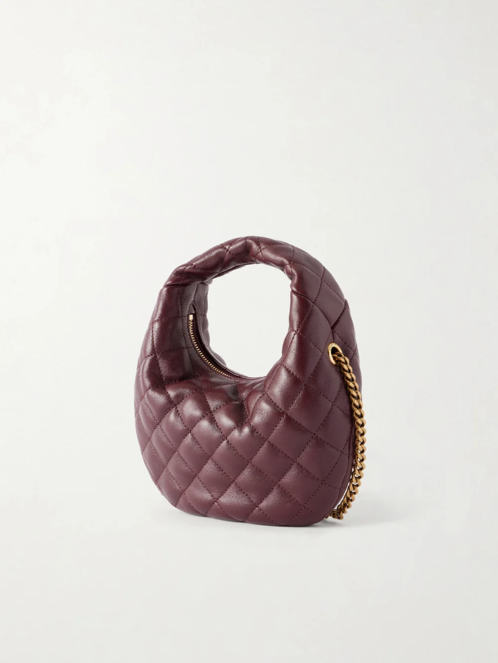 Back view of the Saint Laurent Icarino Mini Matelassé Leather Top-handle Bag